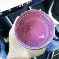 Beetroot Latte to-go  at Wildflour Vegan Bakery and Juice Bar in Pawtucket