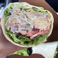 Tempeh chicken salad wrap   at Wildflour Vegan Bakery and Juice Bar in Pawtucket