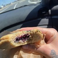 Blueberry pancake whoopie pie 😍  at Wildflour Vegan Bakery and Juice Bar in Pawtucket