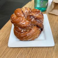 Cinnamon knot  at Wildflour Vegan Bakery and Juice Bar in Pawtucket