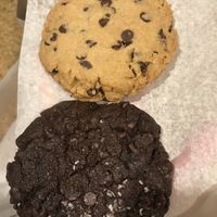 Chocolate chip and double chocolate cookies at Wildflour Vegan Bakery and Juice Bar in Pawtucket