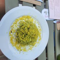 Seaweed salad with homemade faux-cheese at Om Plante in Magog