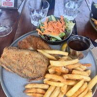 Eggplant schnitzel   at The Bridgewater Inn in Bridgewater