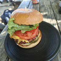 Classic burger at Hip Vegan in Ojai