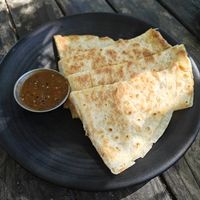 Quesadillas (best vegan cheese I've ever had!) at Hip Vegan in Ojai