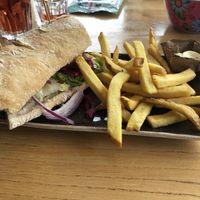 Smoke Celeriac burger  at Strandpaviljoen Twaalf in Den Hoorn