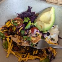 Vegan breakfast burrito. Not a burrito at all, but still very good! at Pura Vida Foodbar - West in West-terschelling
