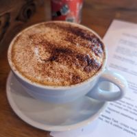 Coconut milk cappuccino at The Bay Vegan Deli Coffee House in Sandown