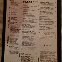 Menu at Pizzéria No 900  in Montreal