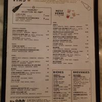 Menu at Pizzéria No 900  in Montreal
