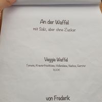 Waffle menu at Komplizen Café in Wernigerode