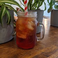 Raspberry iced tea at The Press Room in Surbiton