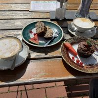 Coffee and Cake in the sun at Oh Circle in Munich