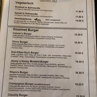 Menu  at Gino's in Kaltenkirchen