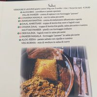Menu at Raja in Prato