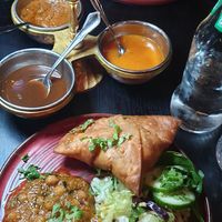 Vegan samosa at Kontrast Ghee by the Sea in Malmo