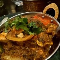 Curry (made vegan with tofu) and ricee  at Kontrast Ghee by the Sea in Malmo