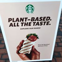 New plant based no meatball wrap! at Starbucks Coffee in Sittingbourne