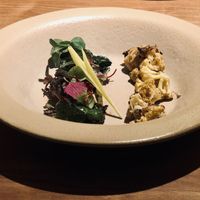 Cauliflower in kohlrabi dressing  at Quintonil in Mexico City