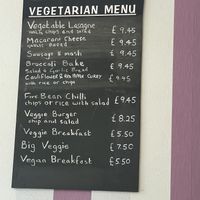 All day vegan breakfast. Sausage, hash brown, beans, mushrooms, grilled toms and beans. Small and large available.   at De Niros in Blaenau Ffestiniog