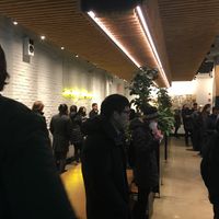 Long lines for lunch at NAYA in New York City