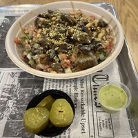 Vegan shawarma salad  at Vish in Hollywood