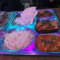Vegan thali get in ma belly!   at The Crafty Indian in Shipley