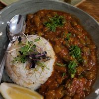 okra in tomato sauce, amazing at Elissar in Vienna