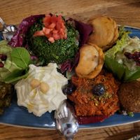 vegan mezze platter exceptional at Elissar in Vienna