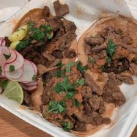 2 asadas + 1 pastor with piña at Plantos in Riverside