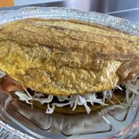 Patacón chimi is gluten-free!   at Next Stop Vegan - Washington Heights in New York City