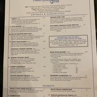 Menu side 2 with labeled vegan options  at Riverside Grill in Boise