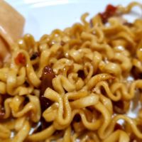 Spicy noodles with wanton at Circle Point Vegan Eatery in Jimbaran