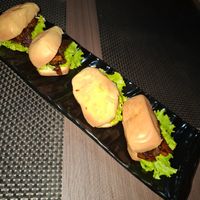 Pork belly buns at Circle Point Vegan Eatery in Jimbaran