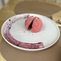 Strawberry-Rhubarb Knödel  at Coolinarik in Salzburg