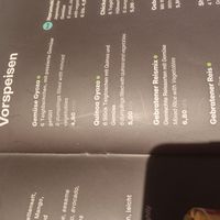 Menu at Akakiko in Salzburg