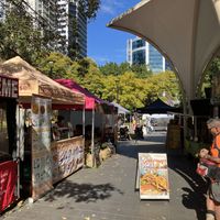 Street view  at City Farmers Markets in Brisbane