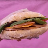 Chycken Pesto Toastie at City Farmers Markets in Brisbane