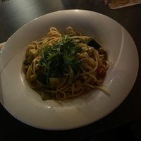 vegane Spaghetti Curry-Kokos (ich habe anstatt Paprika Rukola bestellt)   at Café Paprica in Marburg