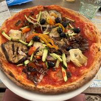 Nochmal die Pizza von nahem   at Baia del Vento in San Felice Del Benaco