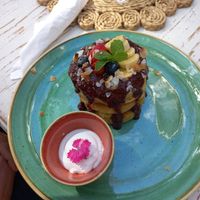 Blueberry Berry Flapjack Stack at Juvenate in Stellenbosch