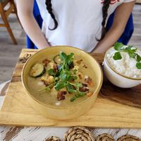 Creamy coconut curry at Juvenate in Stellenbosch