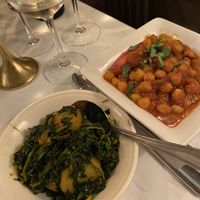 Saag aloo and chana bhuna  at The Valley in Corbridge