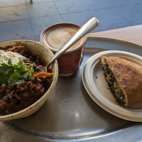 Chili, coffee, spanakopita at Chantal Organics - Restaurant in Napier