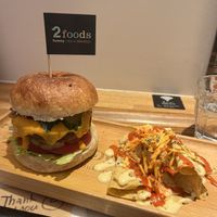 Spicy junk burger   at 2foods - Yaechika in Tokyo