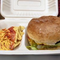 Burger take away, with tortillas and veg cheese. at 2foods - Yaechika in Tokyo