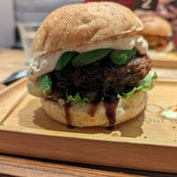 Burger with Teriyaki sauce at 2foods - Yaechika in Tokyo