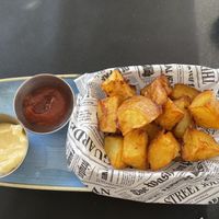 Bravas con salsas  at Ordesa 88 in Ainsa