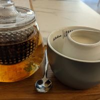 Earl Grey with oat milk at Journey Social Kitchen in Lancaster