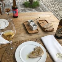 A olive oil and bread starter at Cor de Tangerina in Guimaraes
